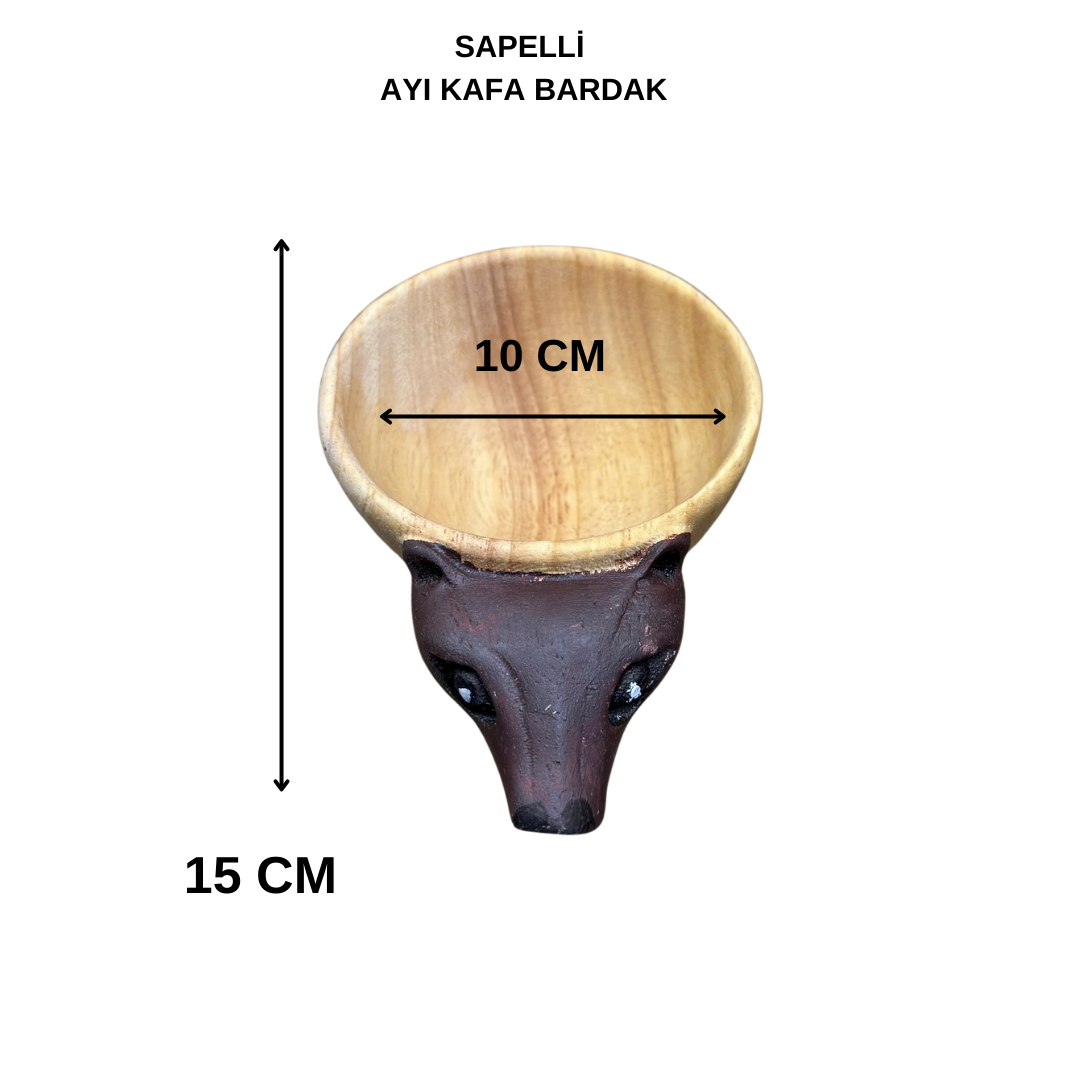 AYI KAFA  SAPELLİ AĞACI BARDAK