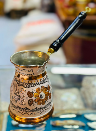 BAKIR CEZVE  İŞLEMELİ BÜYÜK