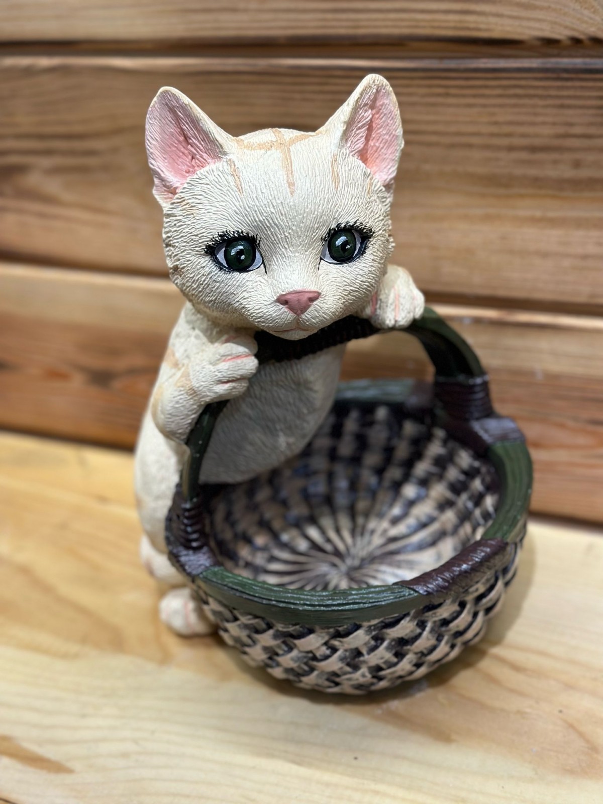 DEKORATİF SAKSI BÜYÜK KEDİ - 30 CM -