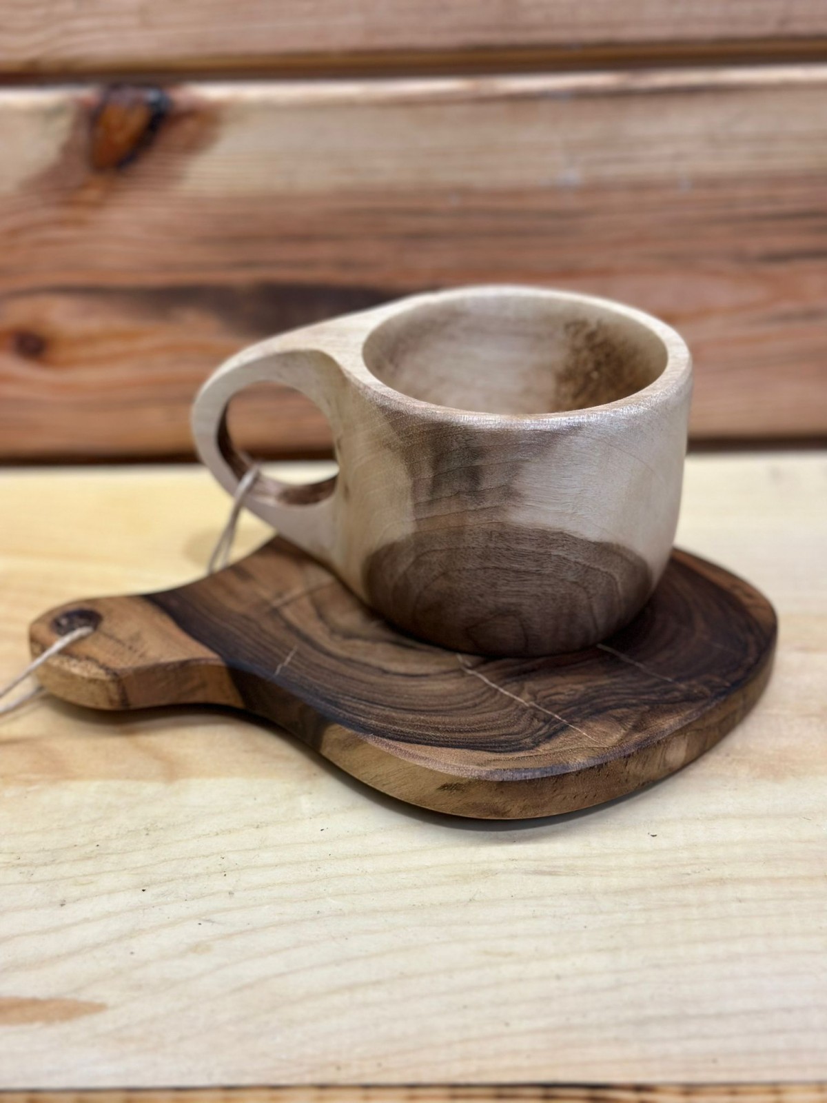 KUKSA BARDAK AHŞAP ALTLIKLI CEVİZ AĞACI