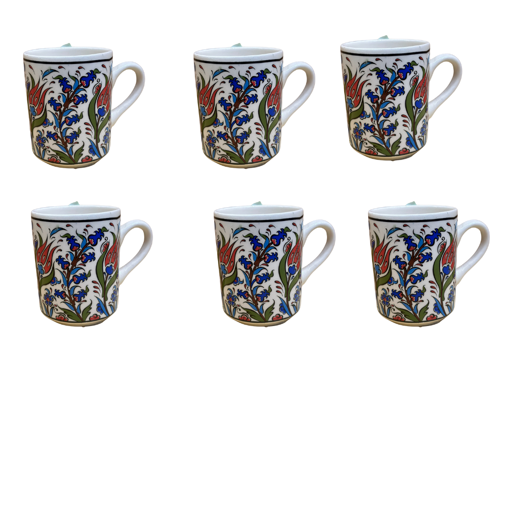 KUPA SERAMİK ANADOLU MOTİFLİ 6 LI