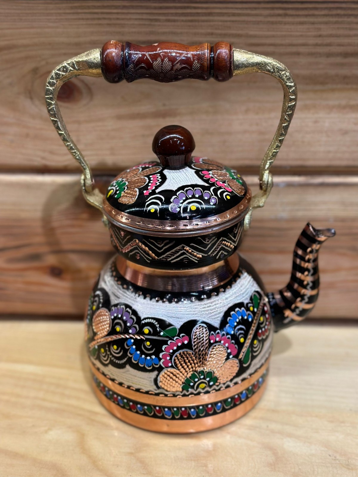 ÖZEL EL İŞLEMELİ BAKIR DEMLİK