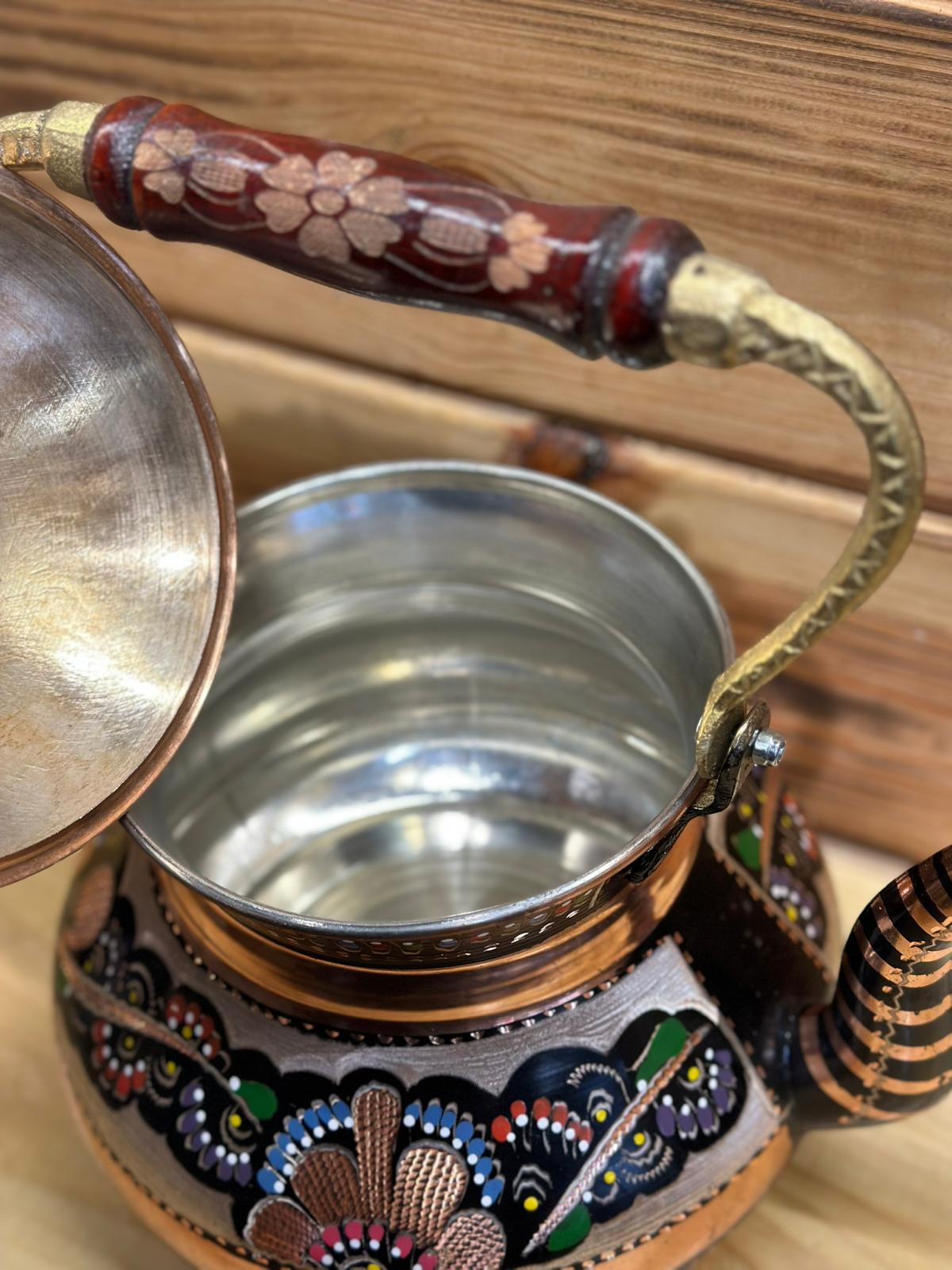 ÖZEL EL İŞLEMELİ BAKIR DEMLİK