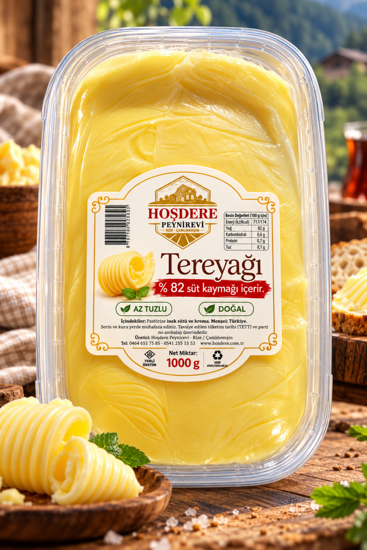 HOŞDERE TEREYAĞI Köy Sütünden 1000 gr