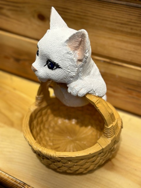 DEKORATİF SAKSI BÜYÜK KEDİ - 30CM-