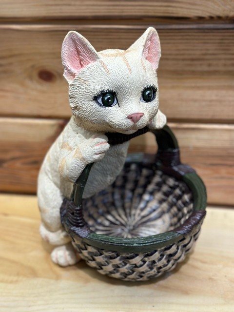 DEKORATİF SAKSI BÜYÜK KEDİ - 30 CM -
