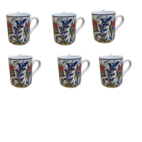 KUPA SERAMİK ANADOLU MOTİFLİ 6 LI