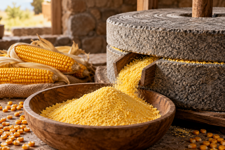 TAŞ DEĞİRMENDE ÖĞÜTÜLMÜŞ MISIR UNU (YERLİ MISIR) 25 KG