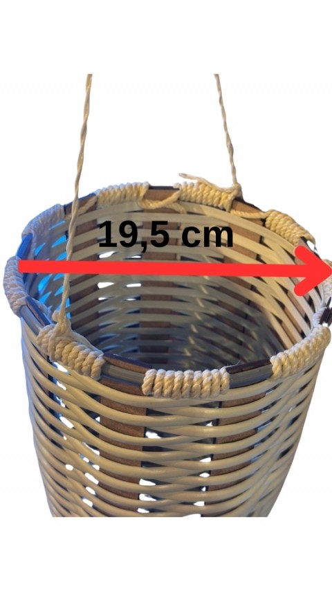 ÜZÜM SEPETİ ÖZEL EL ÖRMESİ (TİKİNA)  BÜYÜK BOY 19*5 * 42